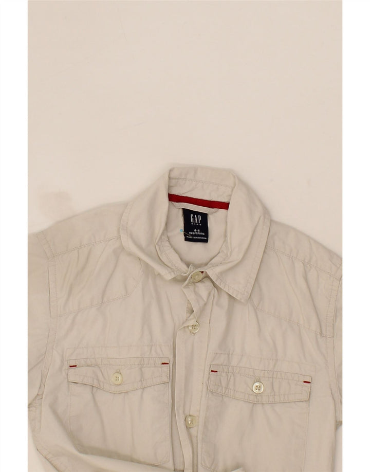 GAP Boys Short Sleeve Shirt 4-5 Years White Cotton Vintage Gap and Second-Hand Gap from Messina Hembry 