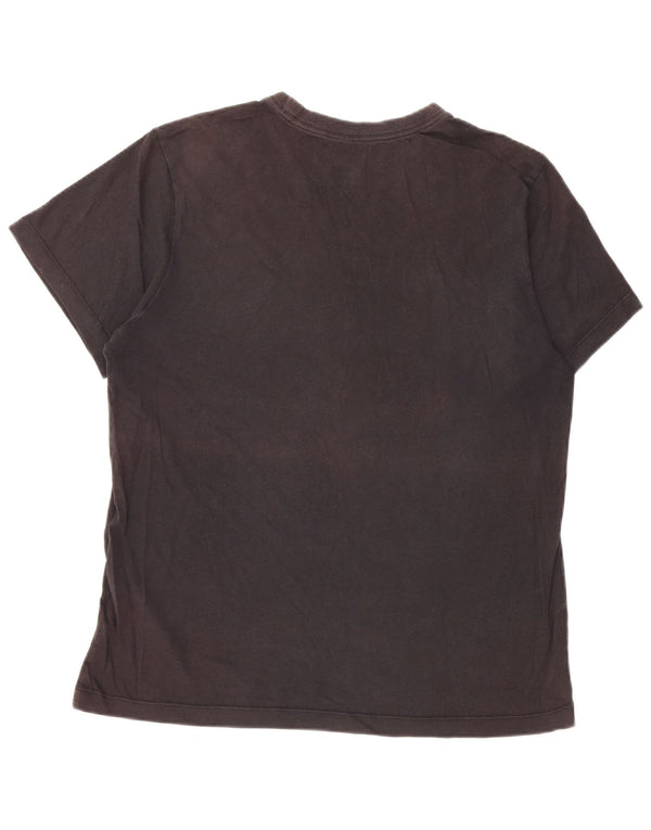 Nike T-shirt graphique pour femme UK 14 en coton noir moyen
