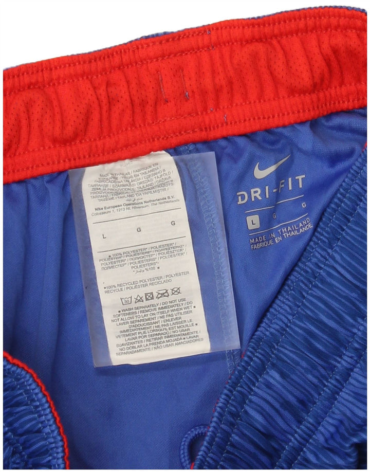 Nike Short de sport Dri Fit à motif abstrait pour homme - Large - Bleu color block