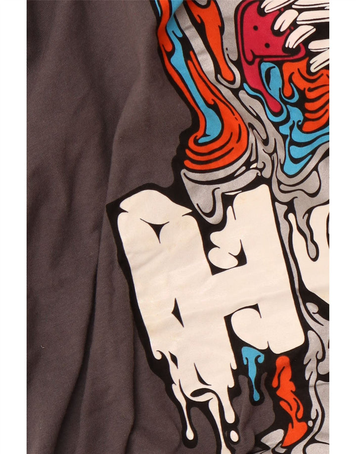 NIKE T-shirt graphique coupe standard pour hommes, grand, gris, coton