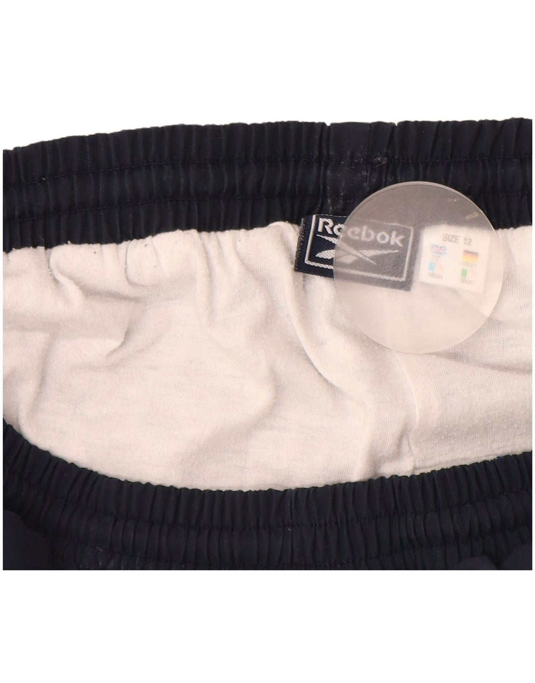 Reebok Pantalon De Survêtement Joggers UK 12 Femme Bleu Marine Moyen Polyester