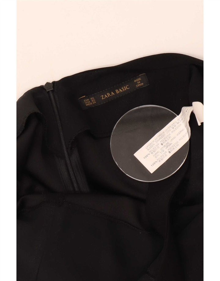 Zara Femme Robe Licou UK 6 XS Noir Polyester