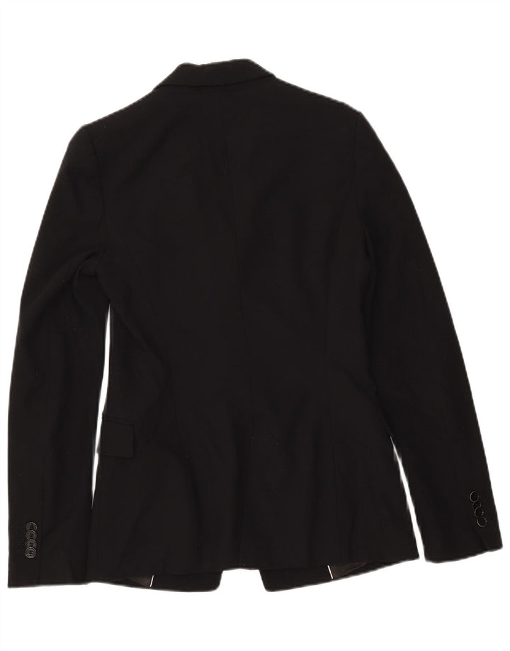 ZARA Veste Blazer 1 Bouton Femme EU 34 2XS Noir