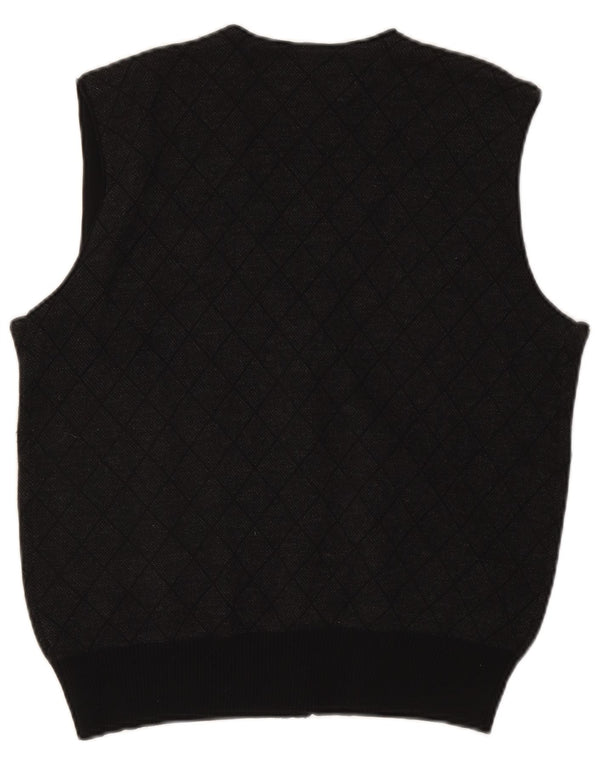 Paul & Shark Pull Cardigan sans Manches Homme Petit Gris Argyle/Diamant