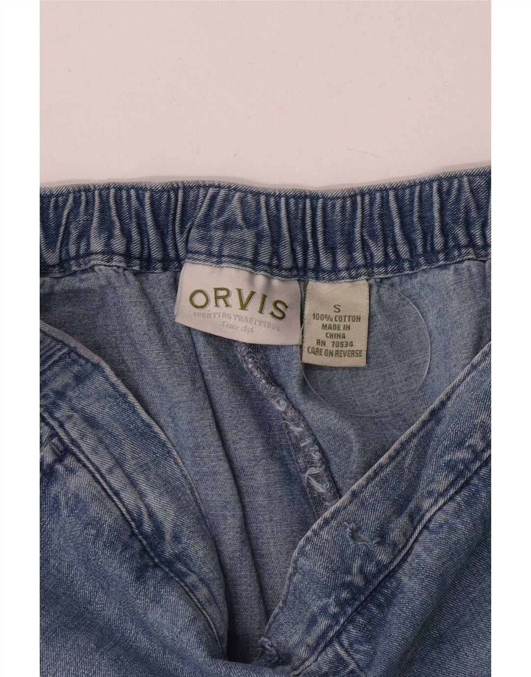 Orvis Jean droit régulier pour femme Petit W32 L25 Bleu Coton