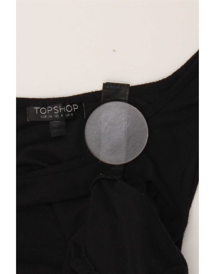 Topshop Débardeur Femme UK 8 Small Noir Polyester