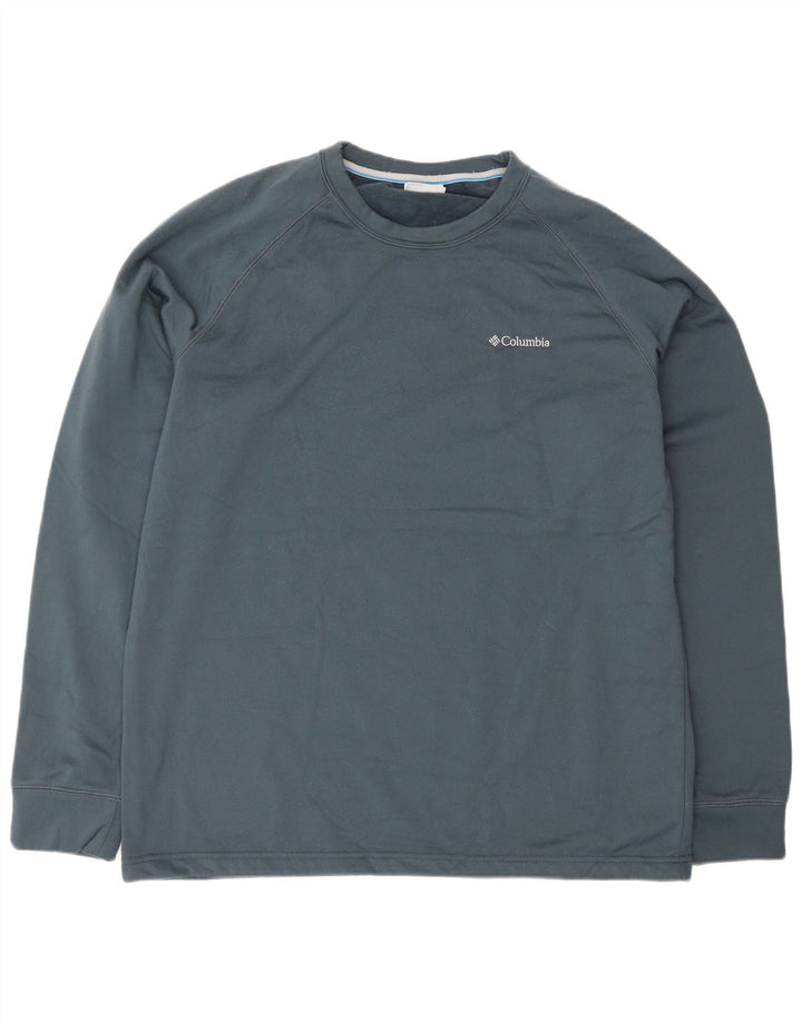 COLUMBIA Sweat-Shirt Homme Bleu Marine Large Polyester