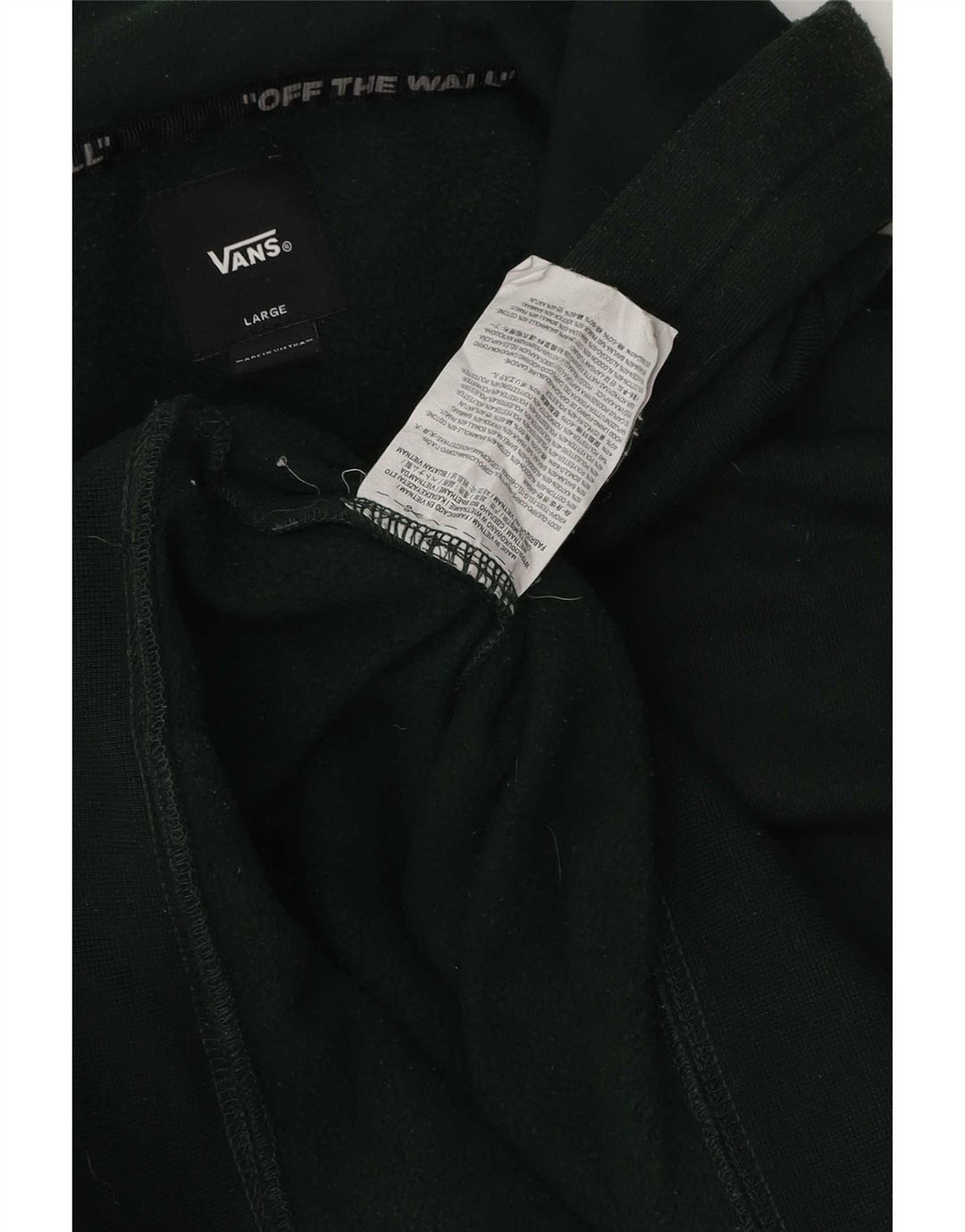 Vans Pull à capuche pour homme en coton vert Large
