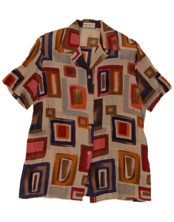 Mirella Matteini Chemisier Femme IT 46 Large Multicolore Géométrique