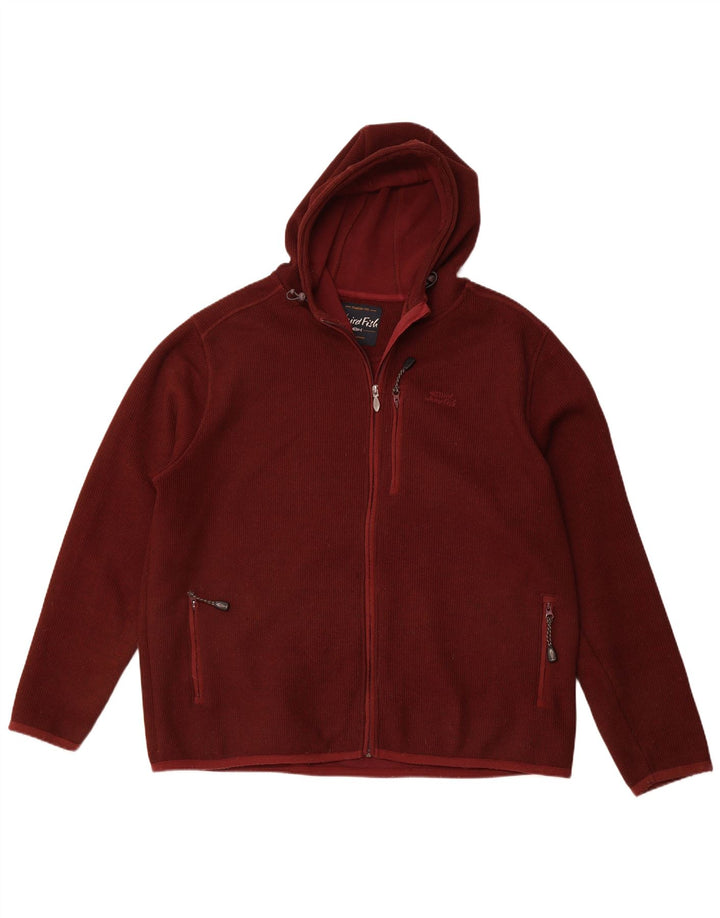 WEIRD FISH Pull à capuche zippé pour homme 3XL en polyester marron