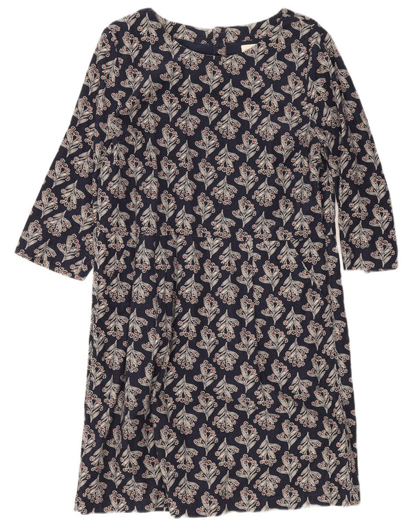 Seasalt Cornwall Robe droite pour femme UK 12 Bleu marine moyen floral
