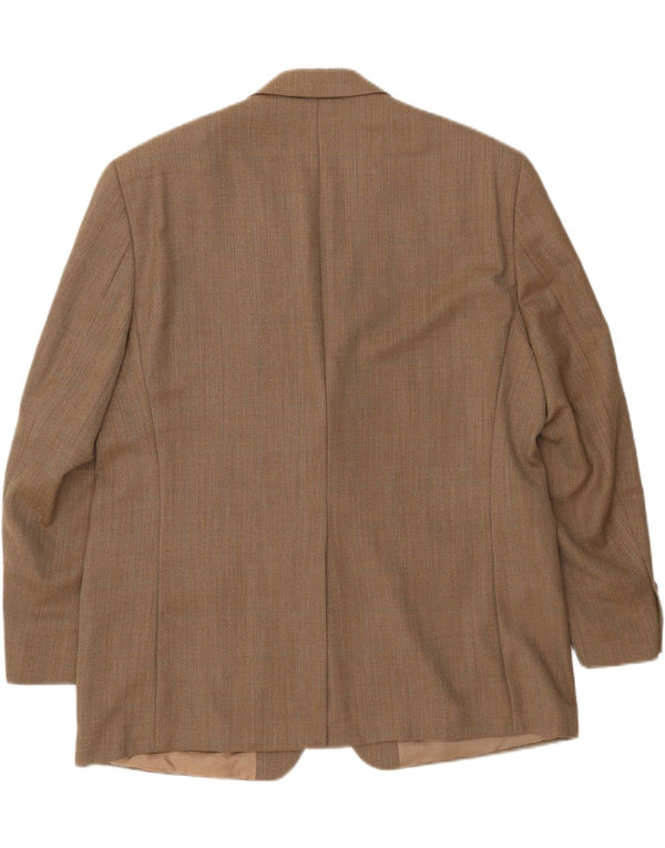 Ralph Lauren Veste blazer à 2 boutons pour homme UK 44 XL Laine à chevrons beige