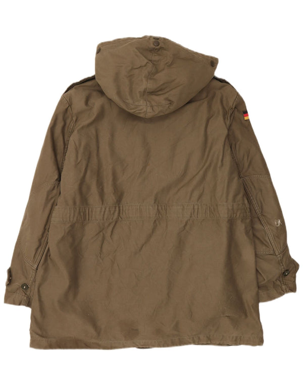 Veste Parka Militaire À Capuchon Vintage Homme UK 40 Grand Kaki