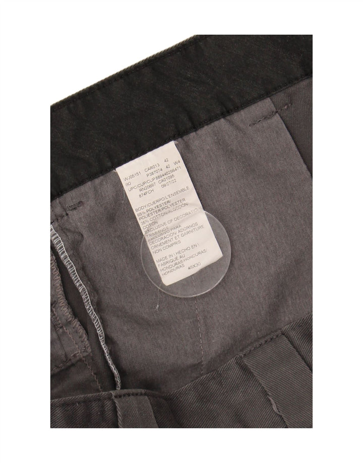 DICKIES Mens Straight Chino Trousers W48 L27 Grey Polyester