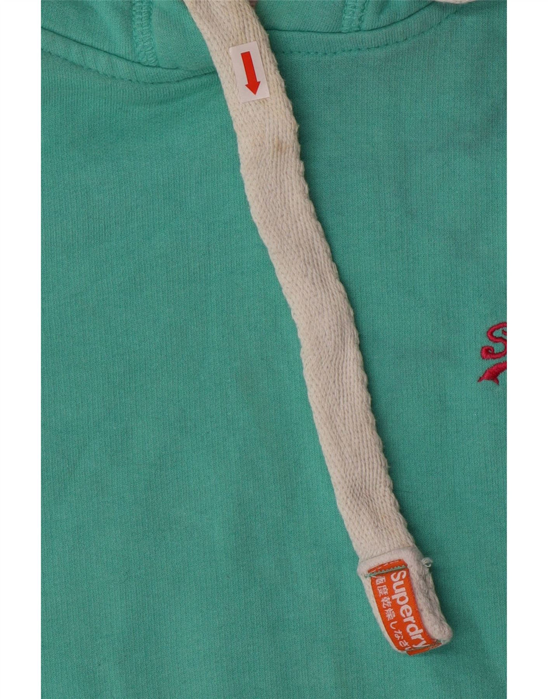 Superdry Pull à capuche pour femme UK 12 en coton turquoise moyen