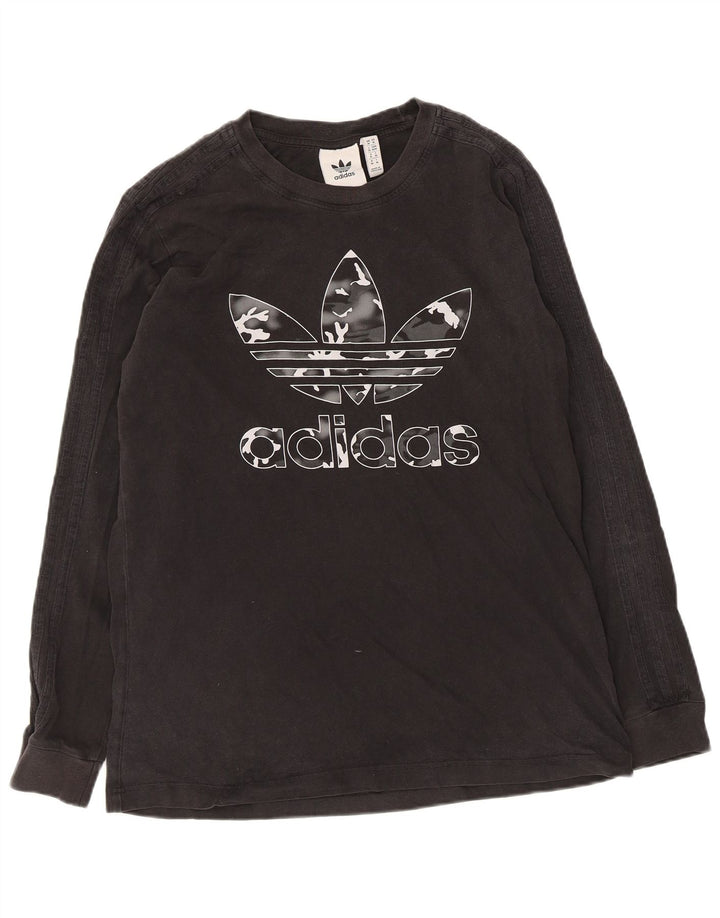 Adidas Haut graphique à manches longues pour homme en coton noir moyen