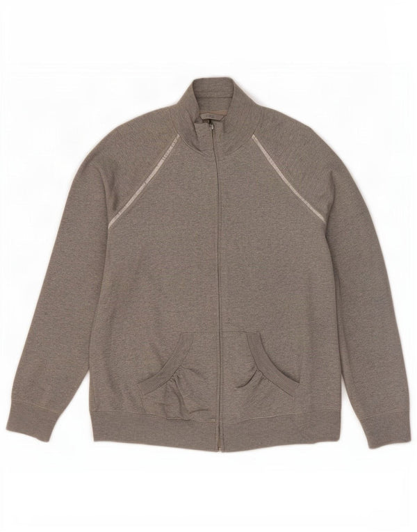Marks & Spencer Veste de survêtement pour femme UK 16 Large Gris Coton