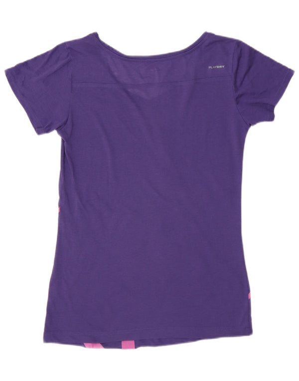 Reebok T-shirt graphique régulier pour femme UK 8/10 Small Violet