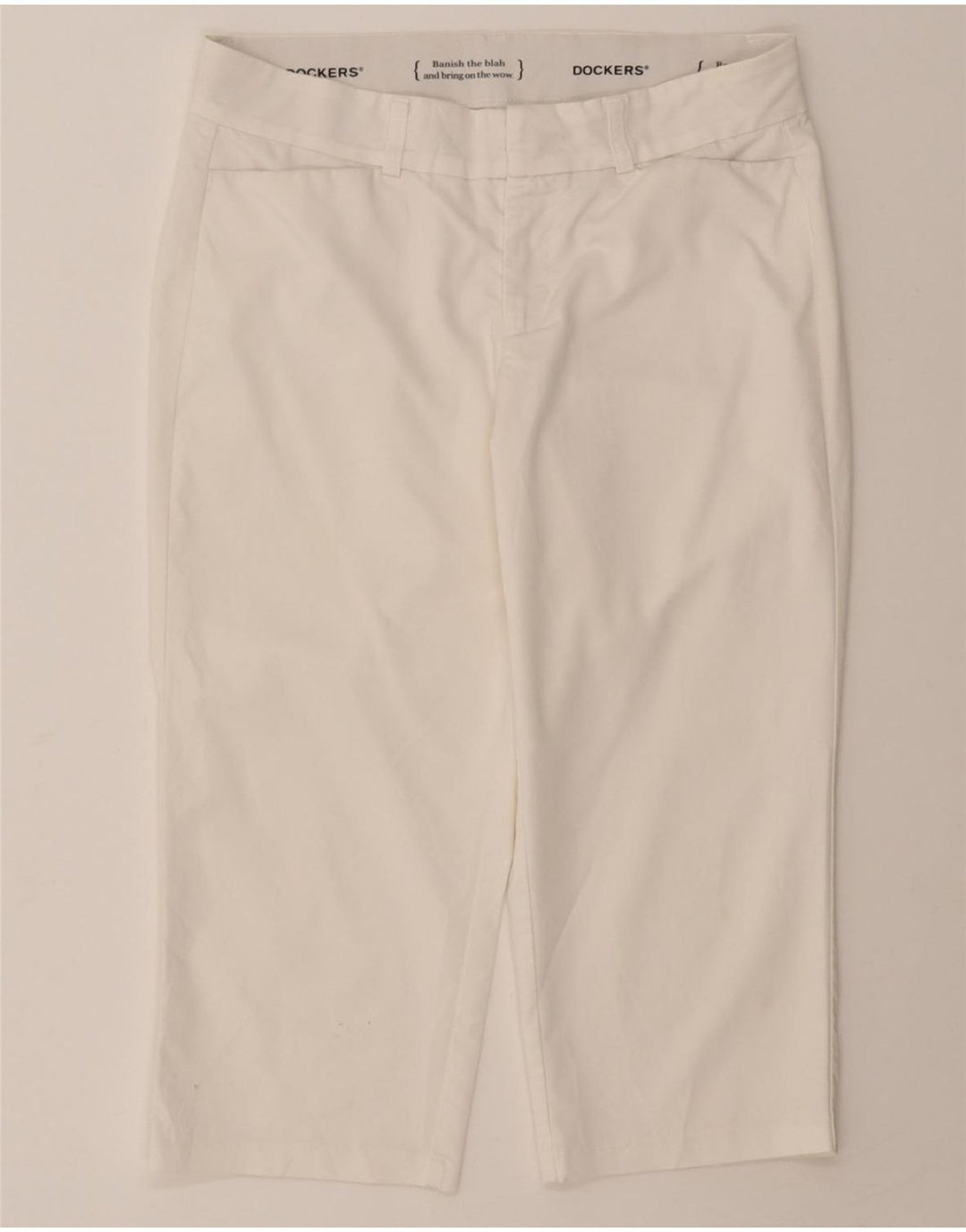 DOCKERS Womens Capri Trousers US 10 Large W32 L21 White Cotton Vintage Dockers and Second-Hand Dockers from Messina Hembry 