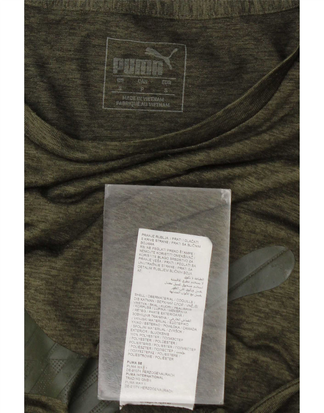 Puma T-Shirt Graphique Homme Petit Kaki Polyester
