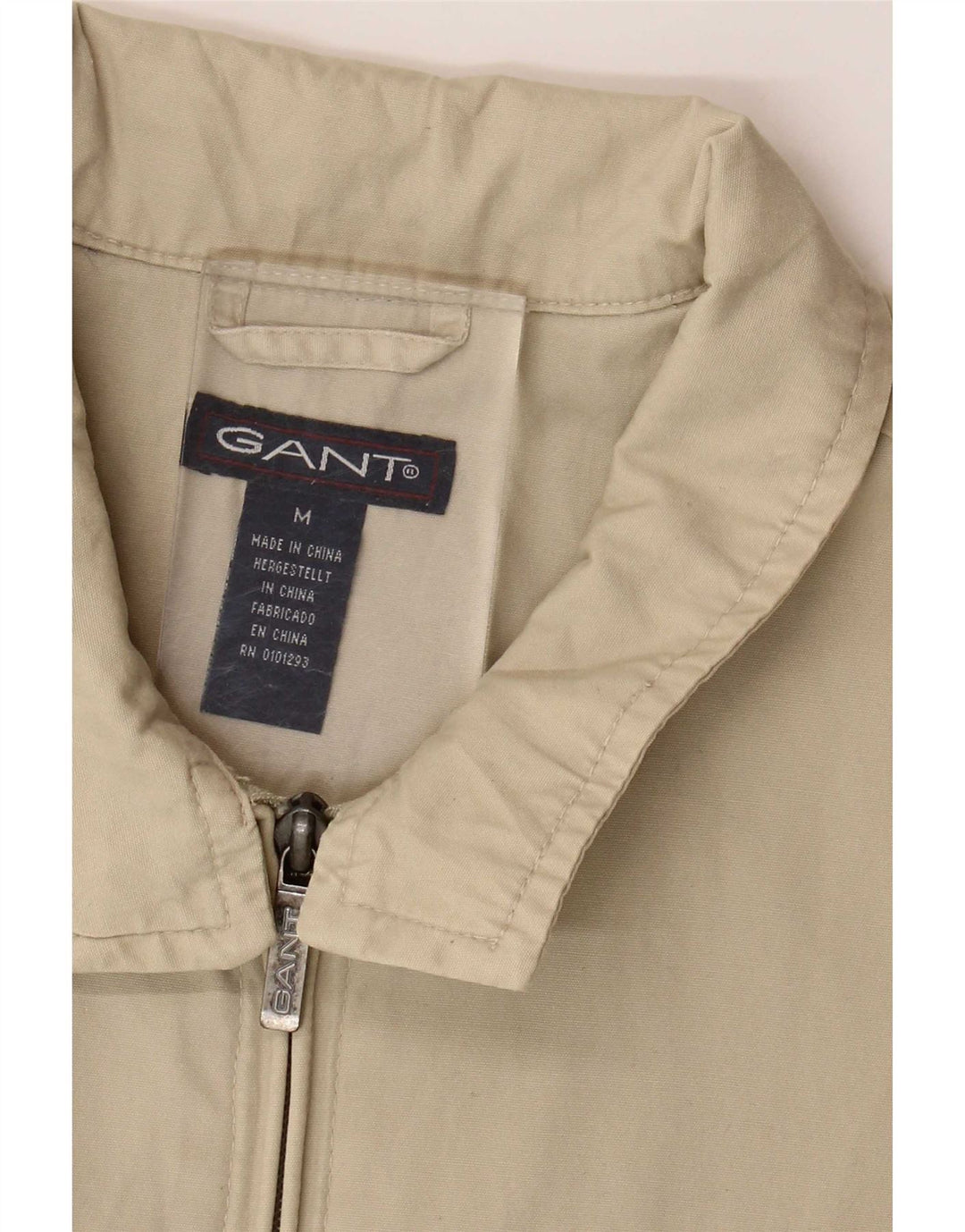 Gant Veste Bomber Homme UK 38 Coton Beige Moyen