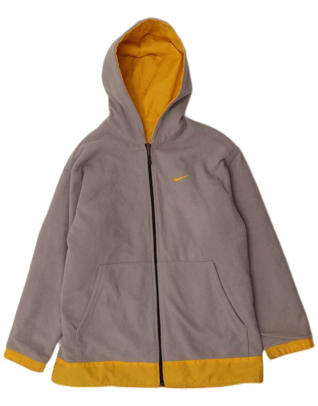 Nike Veste réversible à capuche pour homme UK 38 Nylon jaune moyen