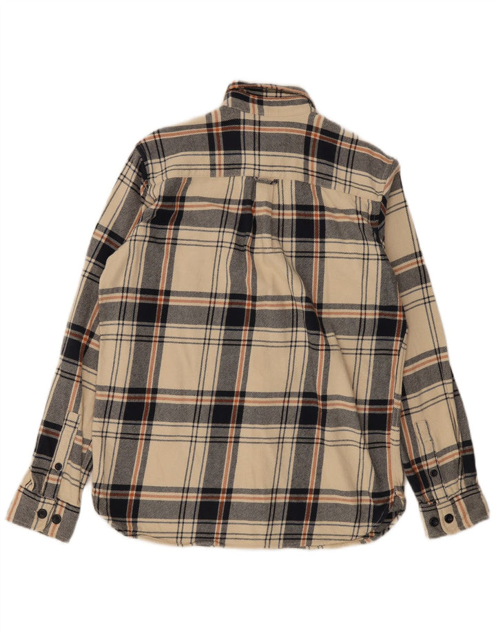 Jack & Jones Chemise Regular Fit En Flanelle Petit Carreau Beige En Coton