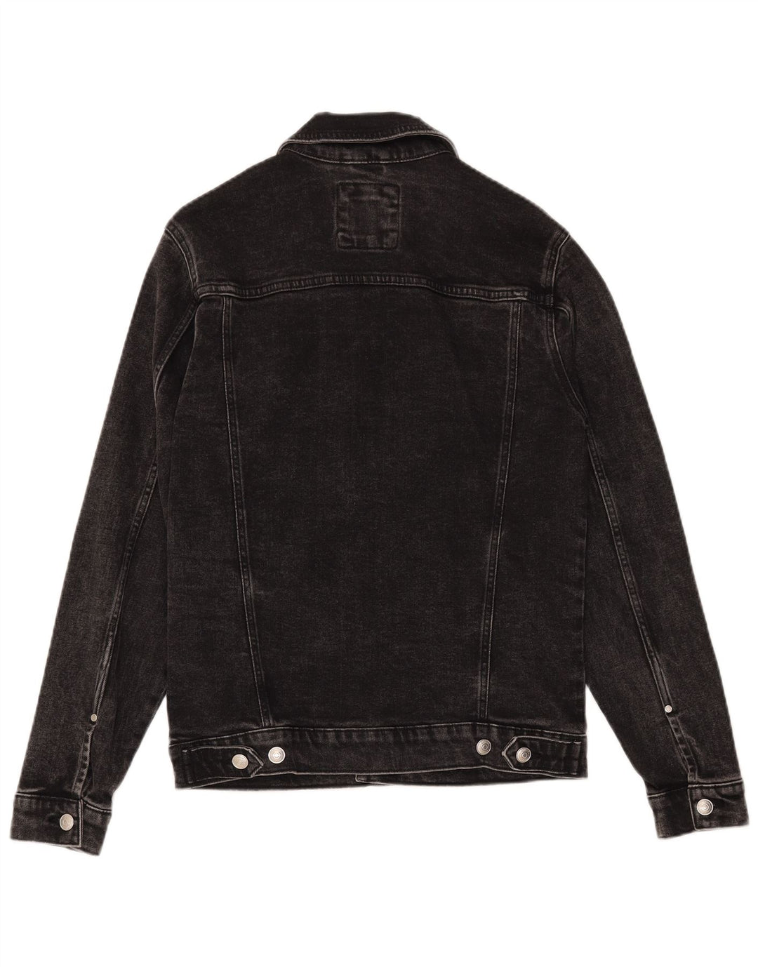 ZARA Veste en jean pour homme UK 36 Petit coton noir