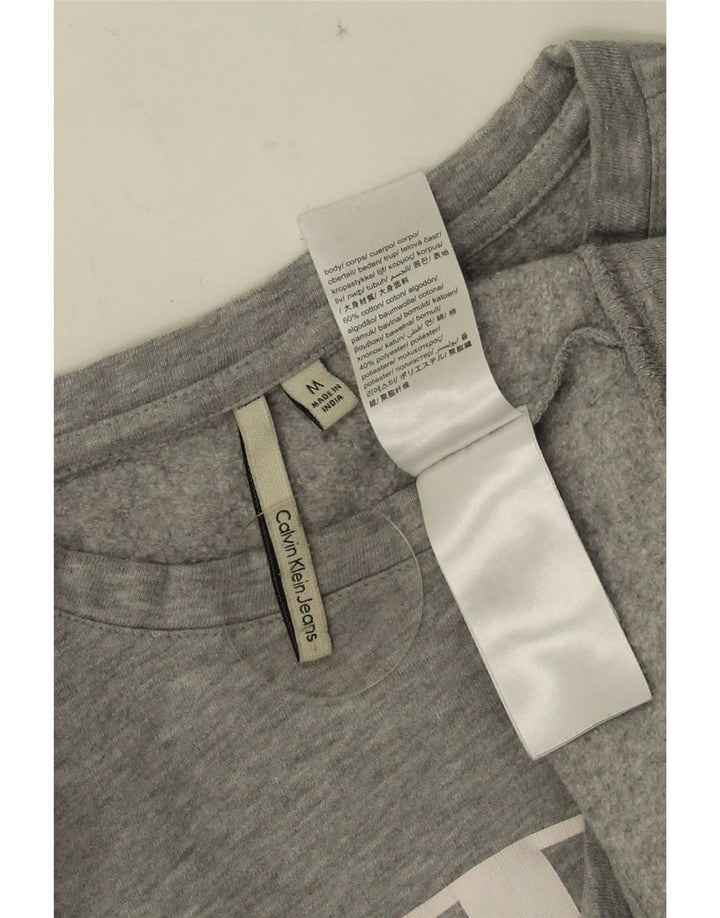 Calvin Klein Jeans Sweat-Shirt Graphique Homme Gris Moyen Coton
