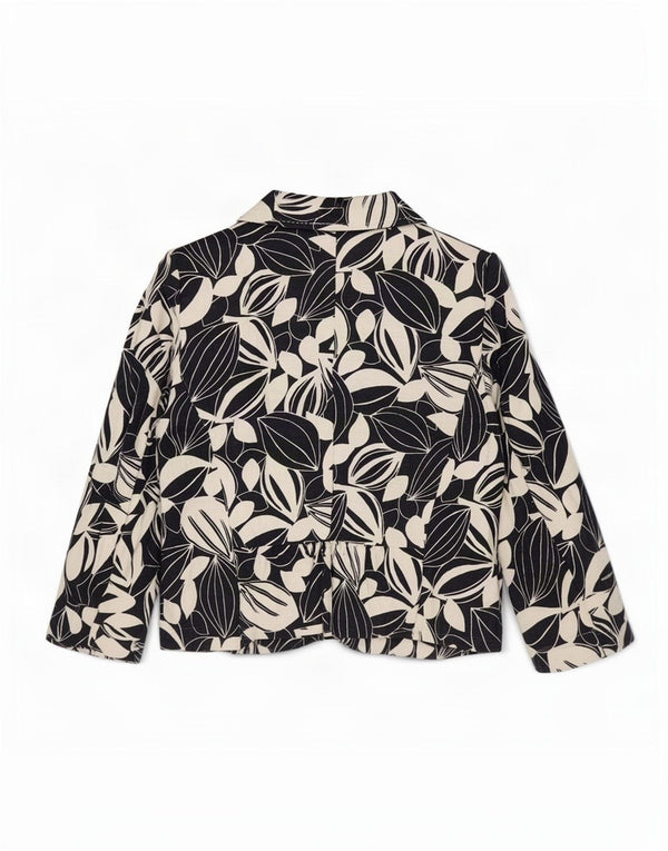 Marks & Spencer Veste blazer à manches 3/4 pour femme UK 14 Medium White Floral