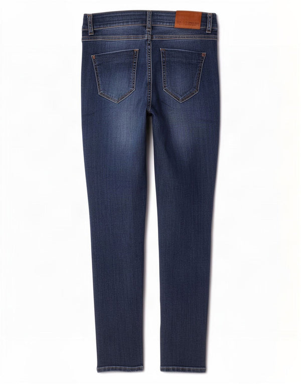 Zara Jean skinny taille basse pour femme EU 40 Medium W30 L26 Bleu rayé