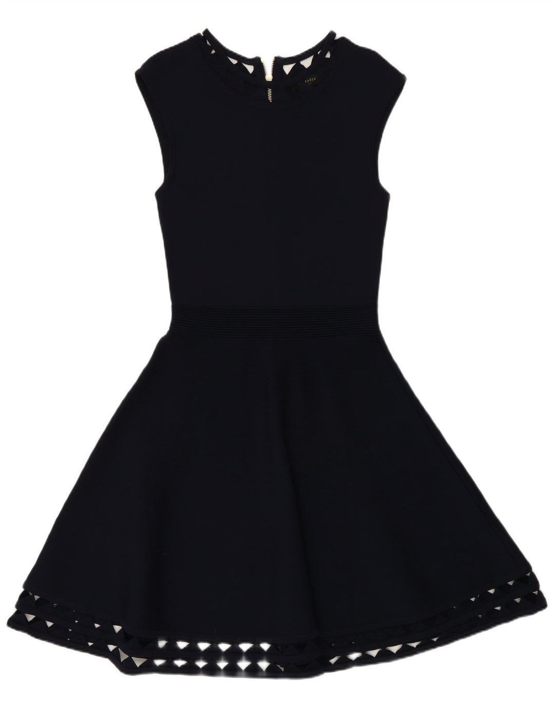 Ted Baker Robe trapèze coupe ajustée pour femme Taille 2 Petite Viscose Bleu marine
