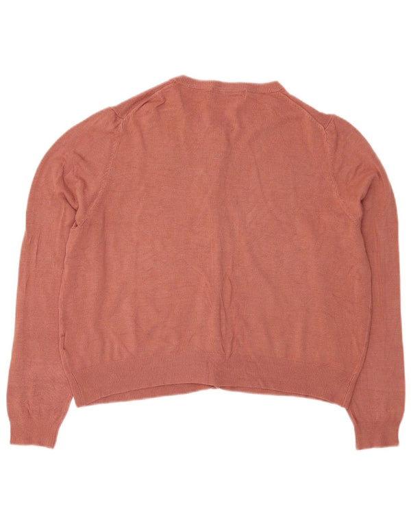 Marks & Spencer Pull cardigan court pour femme UK 16 Grande viscose rose