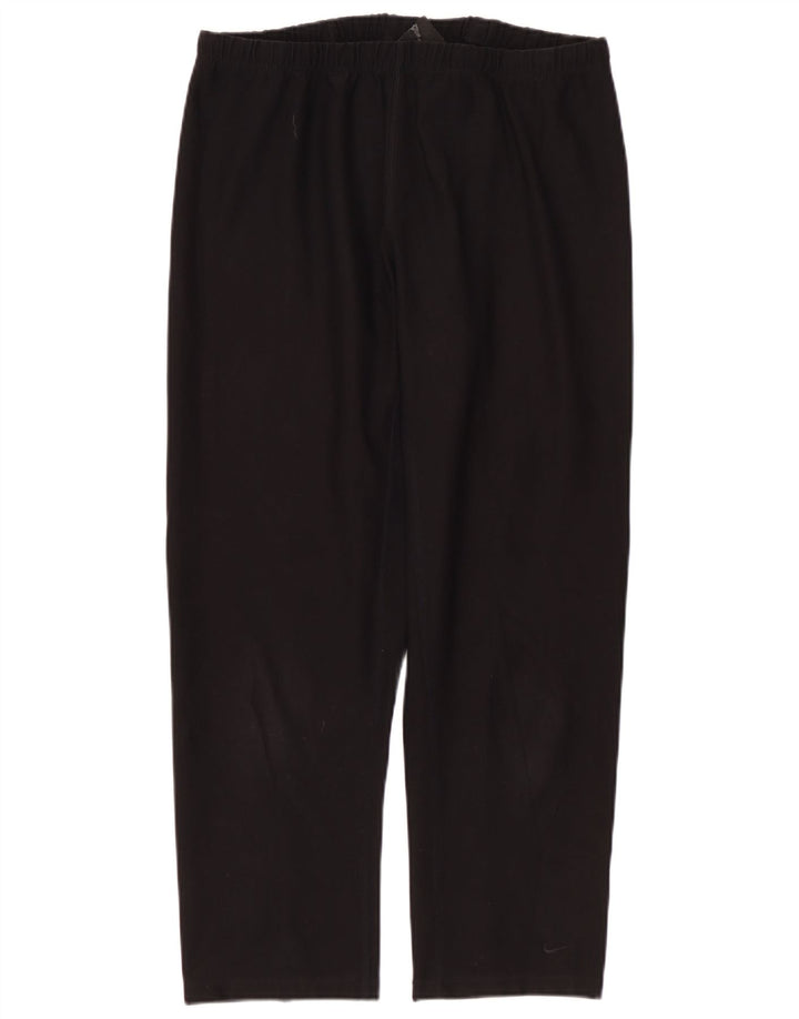 NIKE Pantalon de survêtement Dri Fit pour femme UK 12 Polyester noir moyen