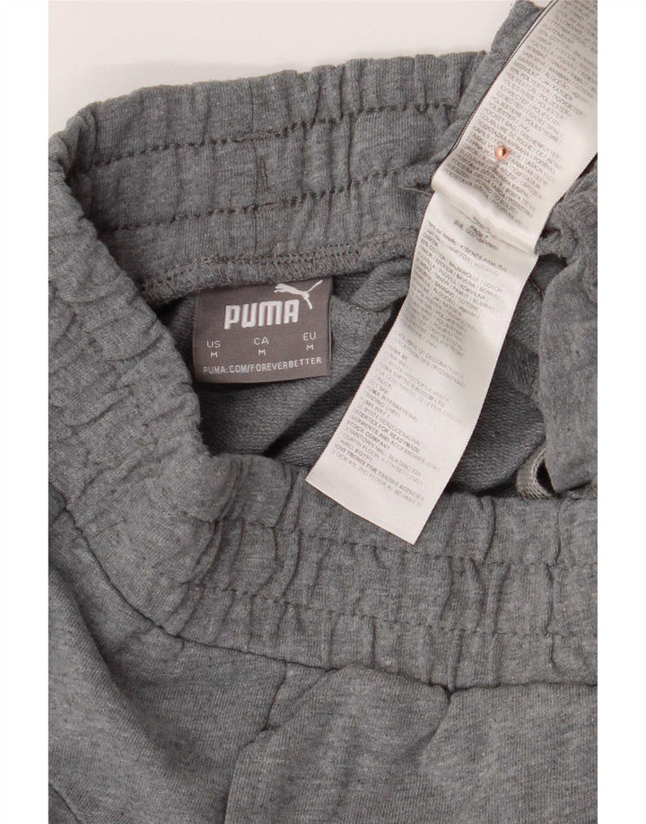 Puma Short de Sport Homme Gris Moyen Coton