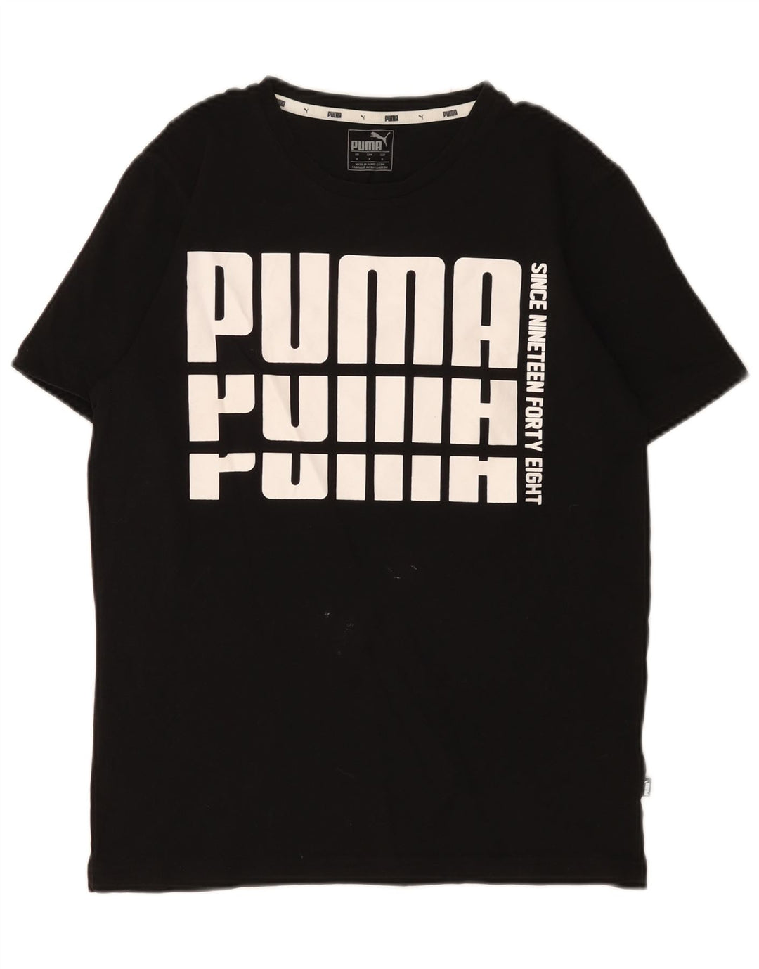 Puma T-shirt graphique pour homme, petit, noir, coton