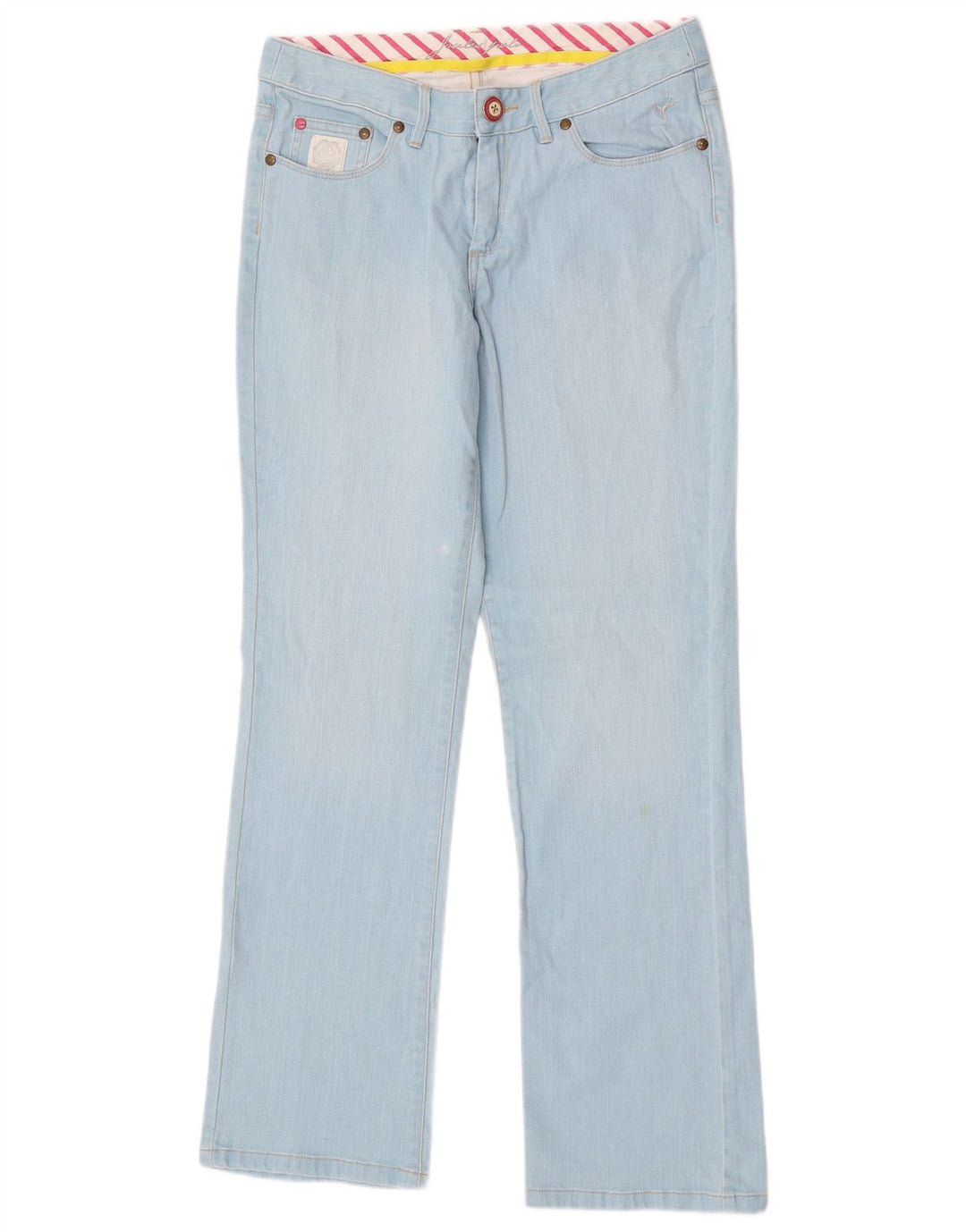 Joules Jean Bootcut Femme UK 12 Moyen W30 L32 Bleu Coton