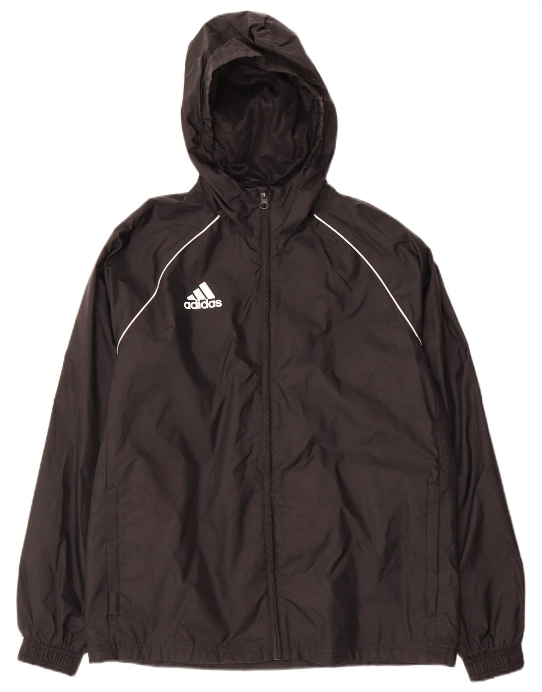 Veste de survêtement à capuche Adidas Garçon 13-14 ans Noir Polyester