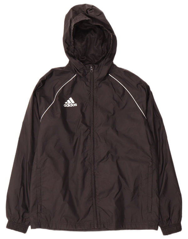 Veste de survêtement à capuche Adidas Garçon 13-14 ans Noir Polyester
