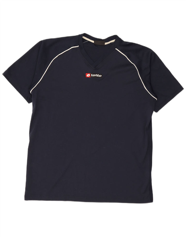 Lotto T-Shirt Homme Top 2XL Bleu Marine Polyester