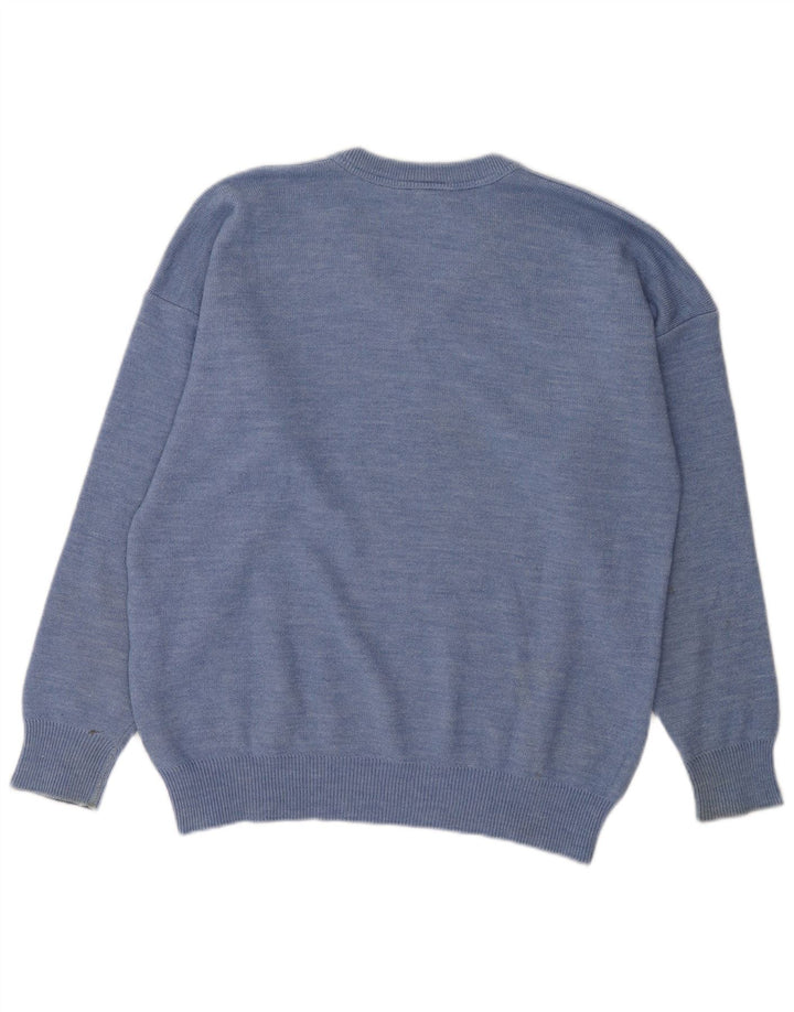 Lacoste Pull col V pour homme Taille 5 Grande laine bleue