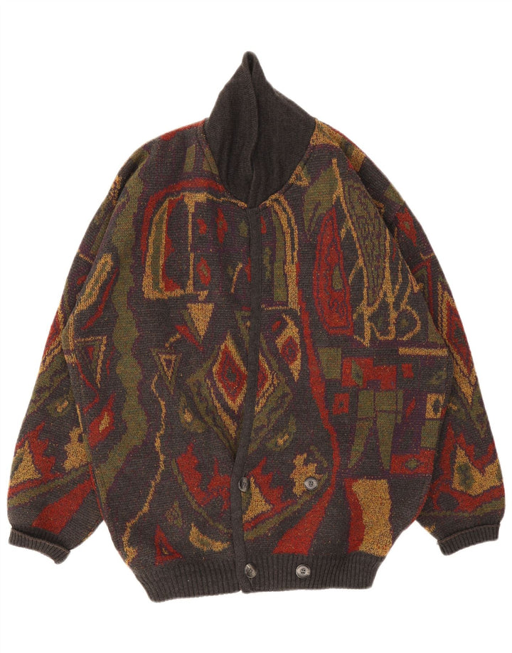 Frank Alexs Pull Cardigan Homme IT 56 2XL Multicolore Géométrique
