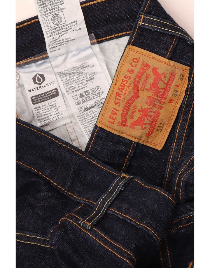 Levi's Jean Slim 511 Homme W34 L32 Bleu Marine Coton