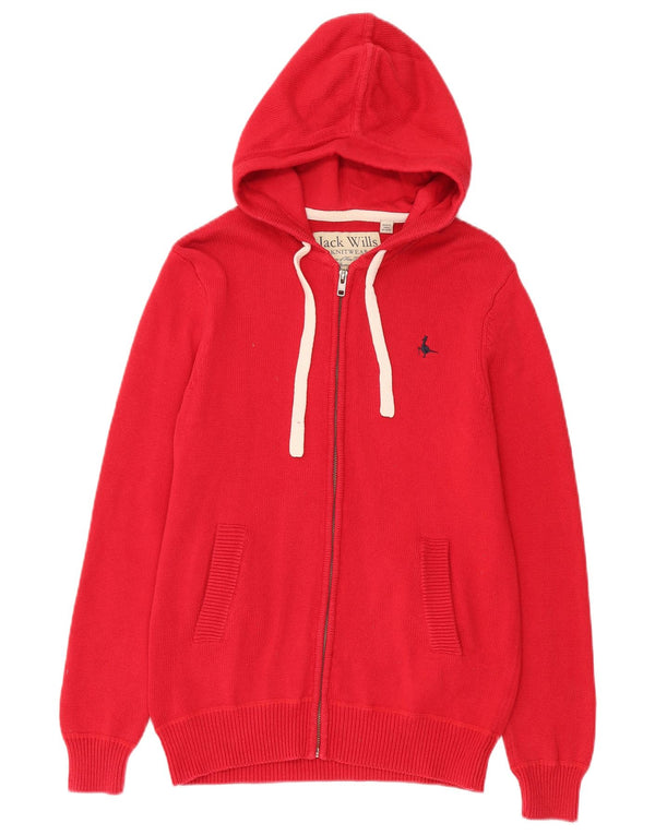 Jack Wills Cardigan à capuche pour homme en coton rouge Taille S
