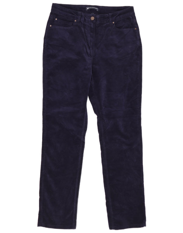 Crew Clothing Pantalon décontracté slim pour femme UK 12 Medium W30 L30 Bleu marine