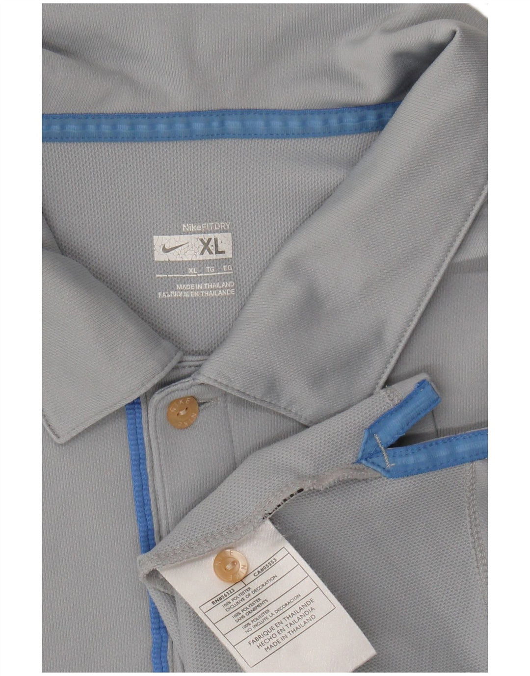 NIKE Polo Homme XL Gris Polyester