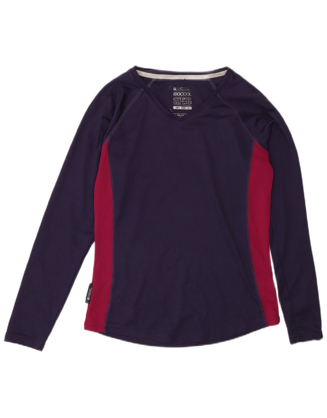 Mountain Warehouse Haut à manches longues pour femme UK 12 Violet moyen Colourblock