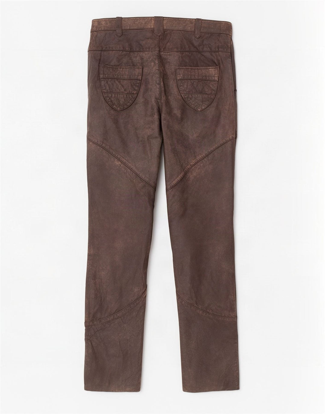 Alba Moda Pantalon slim en cuir pour femme EU 36 Small W26 L32 Marron