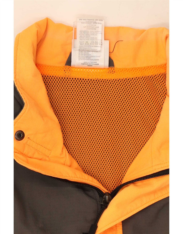 Adidas Veste de pluie pour homme UK 42 XL Orange Colourblock Polyester