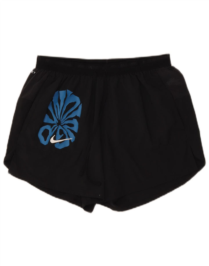 Nike Short de sport Dri Fit Graphic pour femme UK 14 Noir moyen Polyester